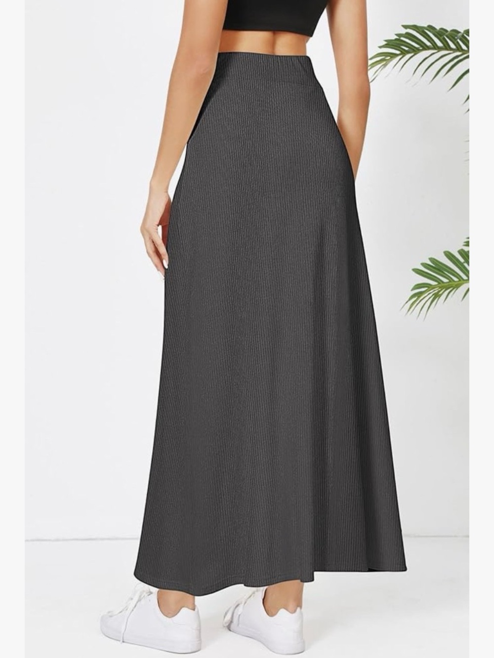 Urban Cocoa Ribbed Maxi Skirt Charcoal Gray New With Tags Size Small - Picture 5 of 7